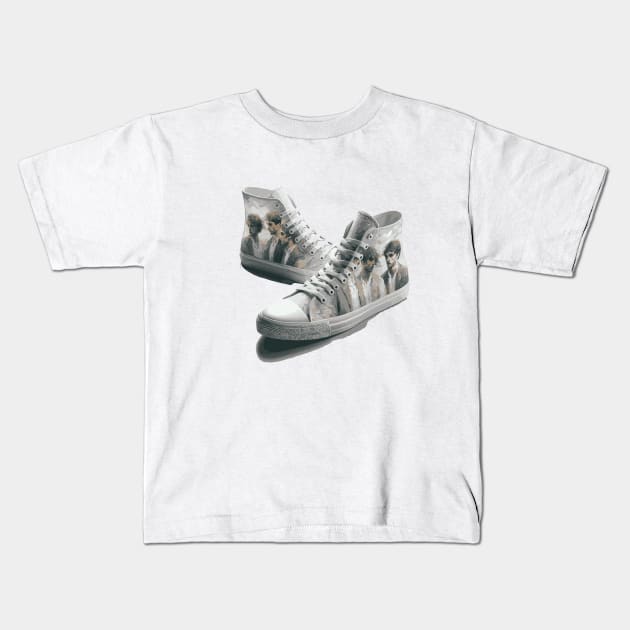 mystery shoe mix Kids T-Shirt by marklink